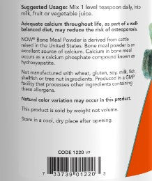 NOW Bone Meal Powder 16oz.