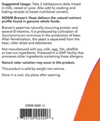 NOW Brewer's Yeast Powder 1 lb.