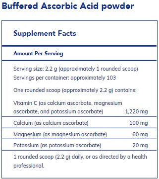 Pure Encapsulations Buffered Ascorbic Acid powder 227g