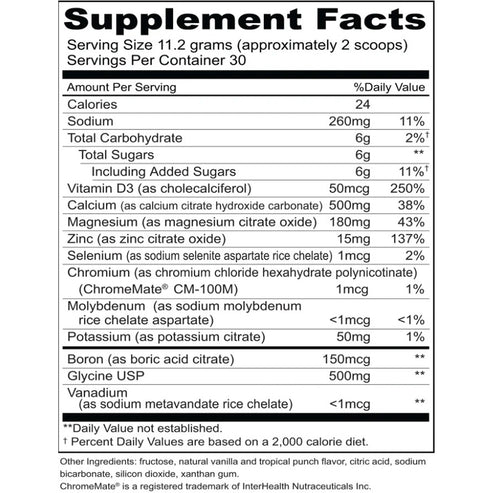 Priority One Cal-Mag 11.7 oz Tropical Vanilla Punch 30 servings