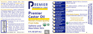 Premier Research Labs Premier Castor Oil (Organic) 8 oz