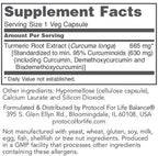 Protocol for Life Balance Curcumin Tumeric Root Extract 665 60vc