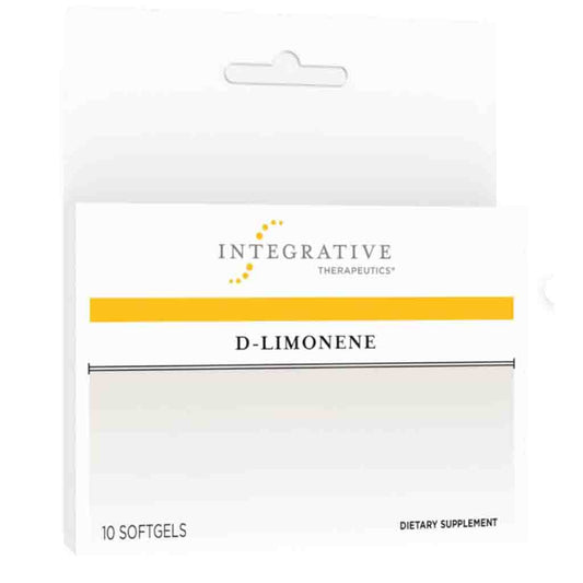 Packaging of Integrative Therapeutics D-Limonene dietary supplement on a white background