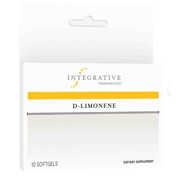 Packaging of Integrative Therapeutics D-Limonene dietary supplement on a white background