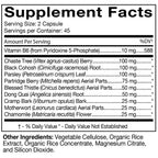 D'Adamo Fem Balance, menopause and hormone balancing, ingredient label, women's health