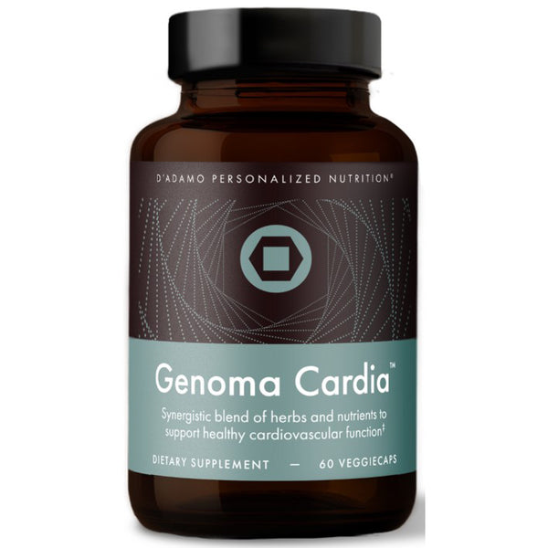 D'Adamo Genoma Cardia, front label, circulatory and cardiovascular health, heart health