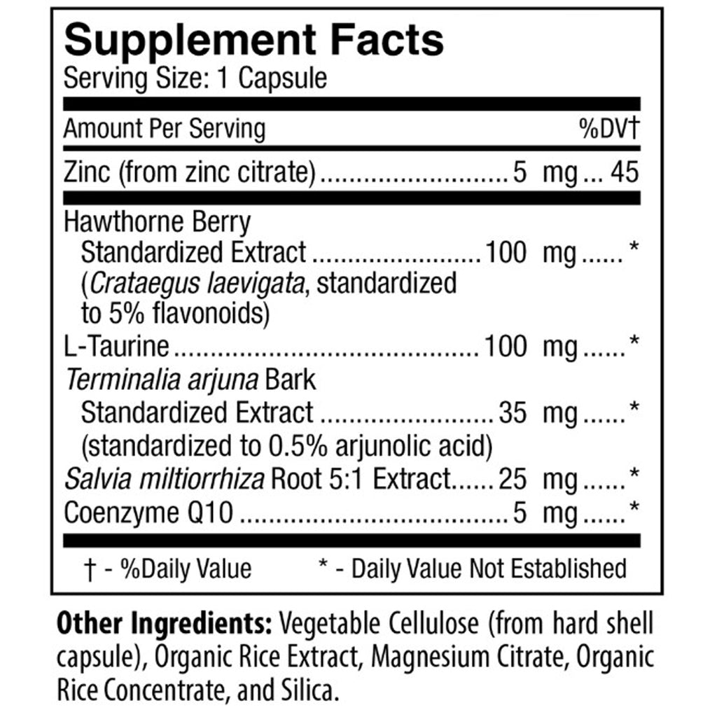 D'Adamo Genoma Cardia, circulatory and cardiovascular health, ingredient label,  heart health