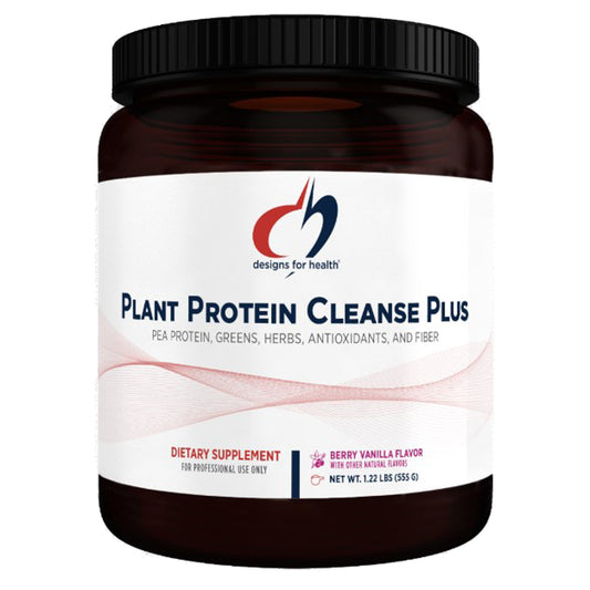 Designs for health plant protein cleanse plus, protein support, meal replacement, berry vanilla