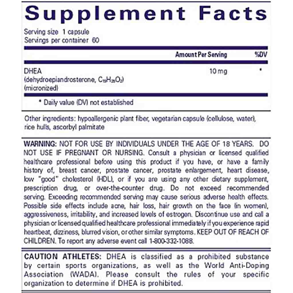 Pure Encapsulations DHEA 10mg 60c