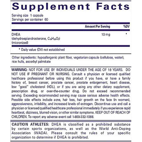 Pure Encapsulations DHEA 10mg 60c