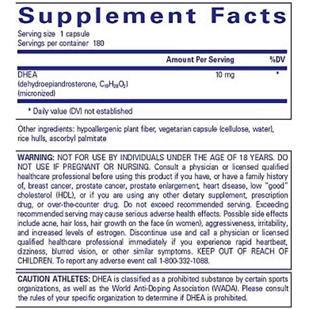 Pure Encapsulations DHEA 10mg 180c