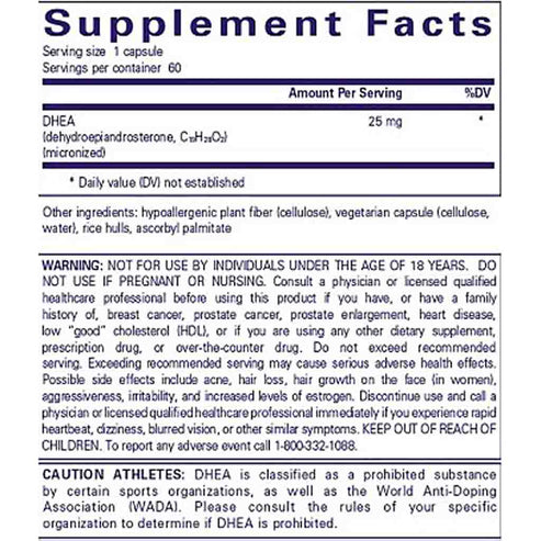 Pure Encapsulations DHEA 25mg 60c