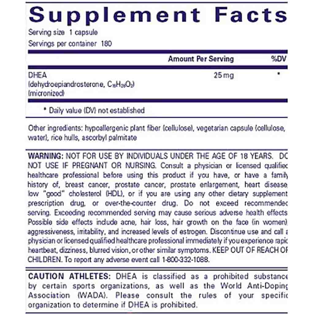 Pure Encapsulations DHEA 25mg 180c