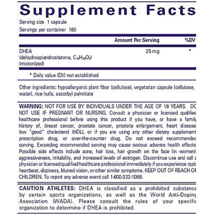 Pure Encapsulations DHEA 25mg 180c