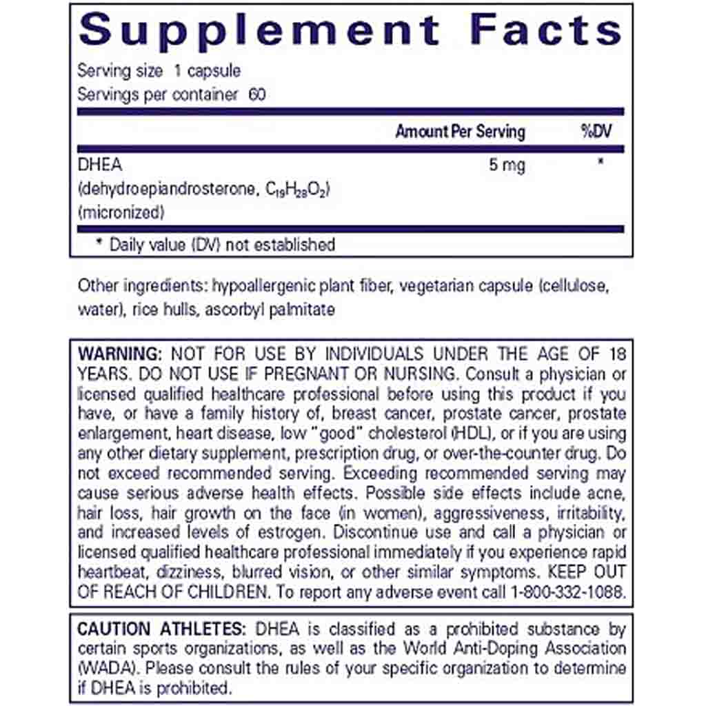 Pure Encapsulations DHEA 5mg 60c