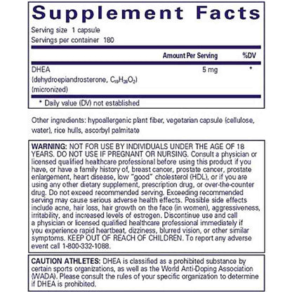 Pure Encapsulations DHEA 5mg 180c