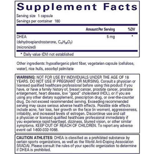 Pure Encapsulations DHEA 5mg 180c