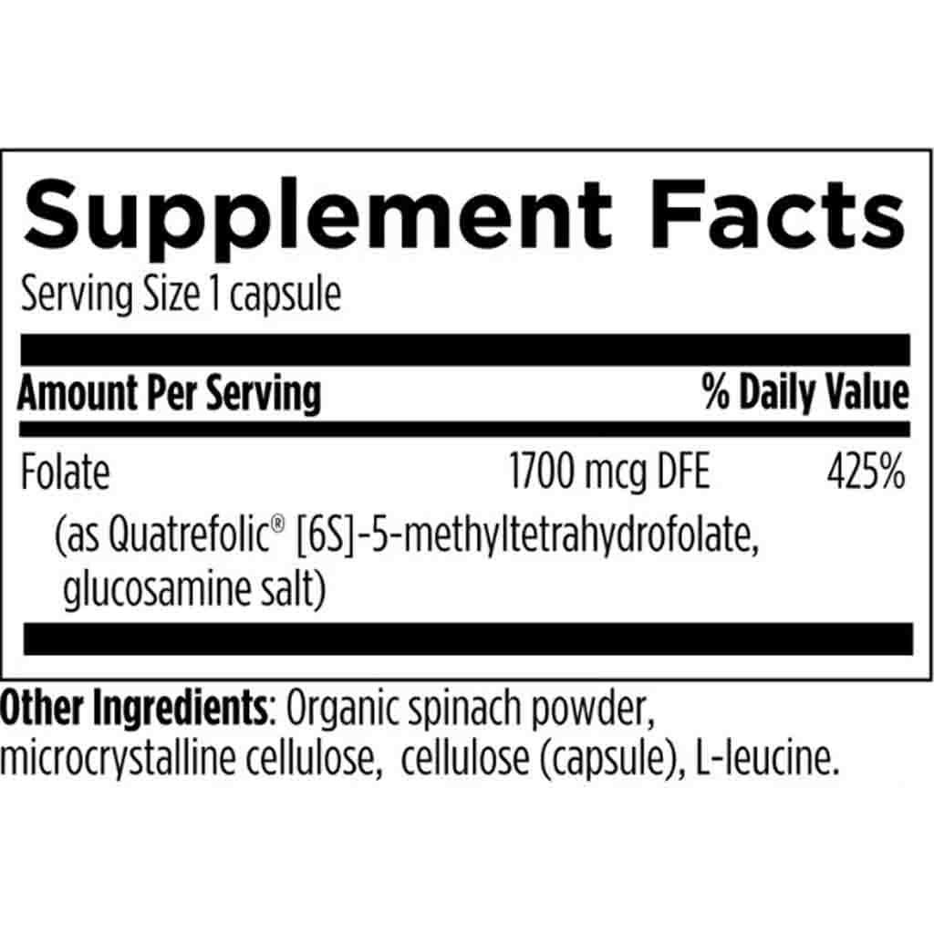 L-5-MTHF 1700 mcg DFE (1mg) 120vc