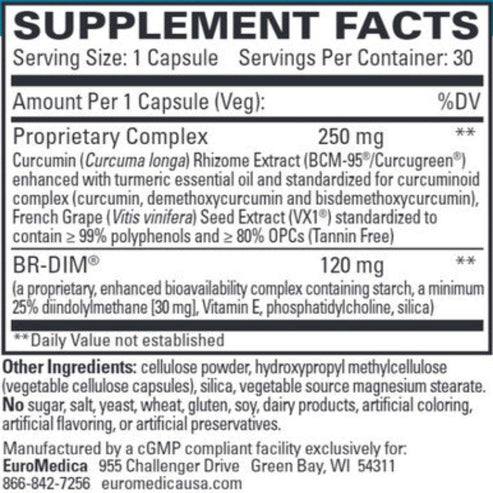 EuroMedica DIM + Curcumin 30c