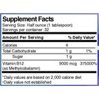 Supplement facts label with nutritional information on a white background
