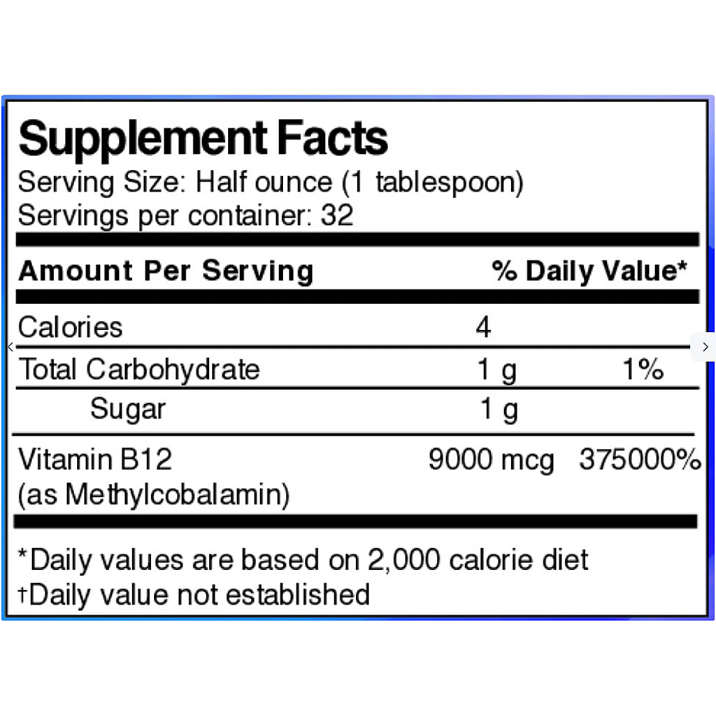 Supplement facts label with nutritional information on a white background
