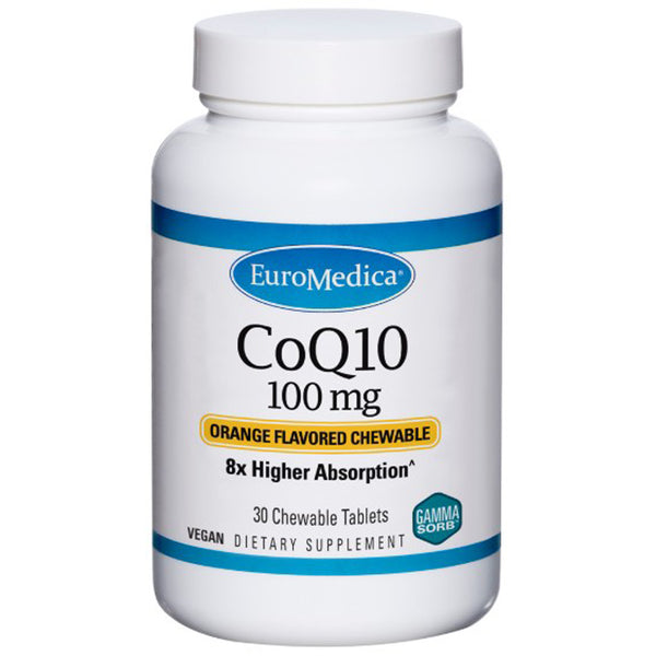 EuroMedica CoQ10 Mild Orange Chewable 30 Chewable Tablets
