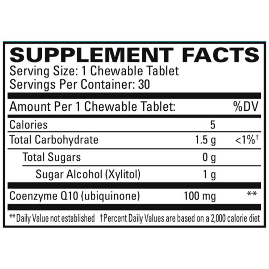 EuroMedica CoQ10 Mild Orange Chewable 30 Chewable Tablets
