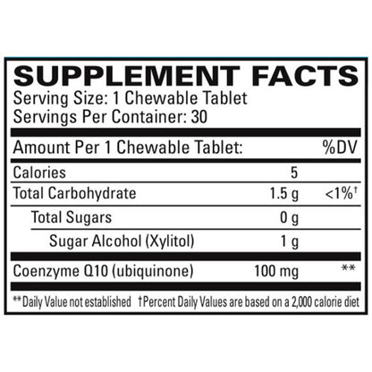EuroMedica CoQ10 Mild Orange Chewable 30 Chewable Tablets