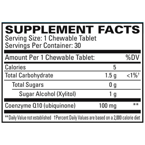 EuroMedica CoQ10 Mild Orange Chewable 30 Chewable Tablets