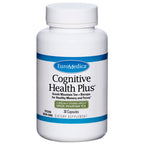 Supplement bottle labeled 'Cognitive Health Plus' by EuroMedica on a white background