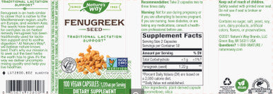 Natures Way Fenugreek Seed 610mg 100c