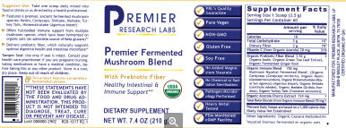 Premier Research Labs Premier Fermented Mushroom Blend 7.4 oz