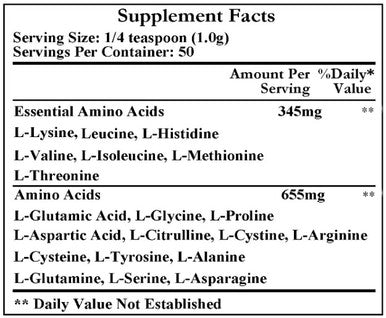 Ecological Formulas Free Form Amino Acid Crystals 50grams