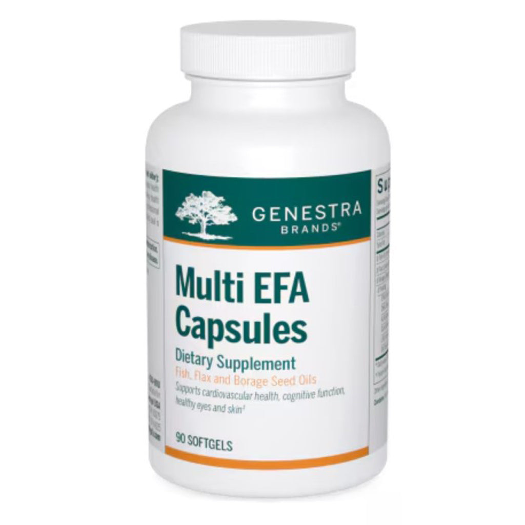Genestra Multi EFA Capsules for cardiovascular health, cognitive support, healthy skin and eye, front label