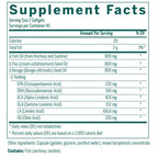 Genestra Multi EFA Capsules for healthy skin and eyes, ingredient label, cardiovascular health, cognitive support, 