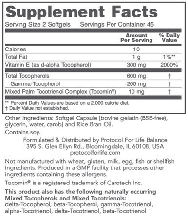 Protocol for Life Balance Gamma Vitamin E Complex 90sg