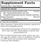 Protocol for Life Balance Ginkgo Biloba 120mg 100c