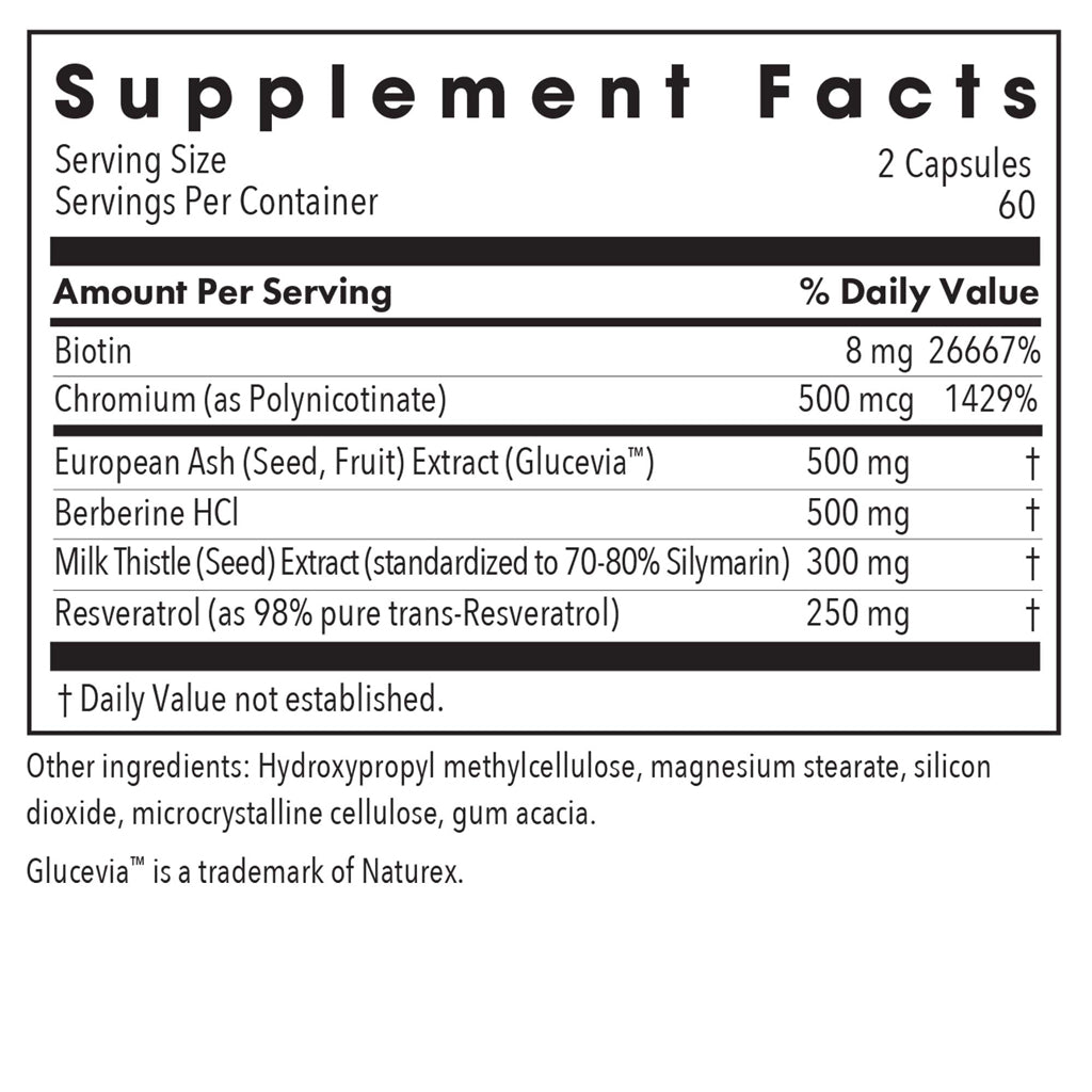 Allergy Research Group Glucose Tolerance II w/Glucevia 120vc