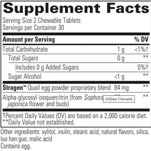 Integrative Therapeutics AllQlear 60 chewable tablets