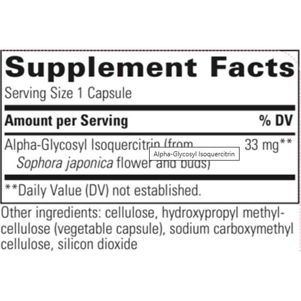 Integrative Therapeutics Alpha-Glycosyl Isoquercitrin 60 Veg Capsules
