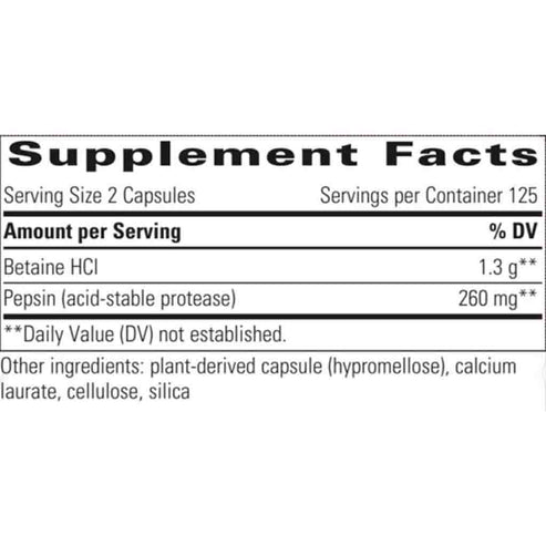 Integrative Therapeutics Betaine HCL 250c