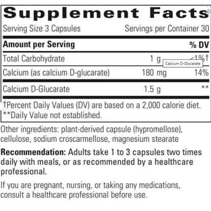 Integrative Therapeutics Calcium D-Glucarate 90c