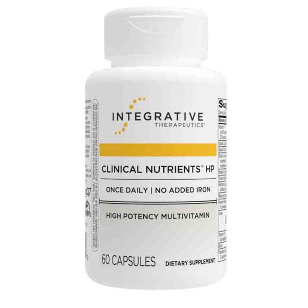 Supplement bottle labeled 'Integrative Therapeutics Clinical Nutrients HP' on a white background