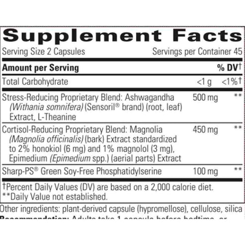 Integrative Therapeutics Cortisol Manager Allergen Free 90vc
