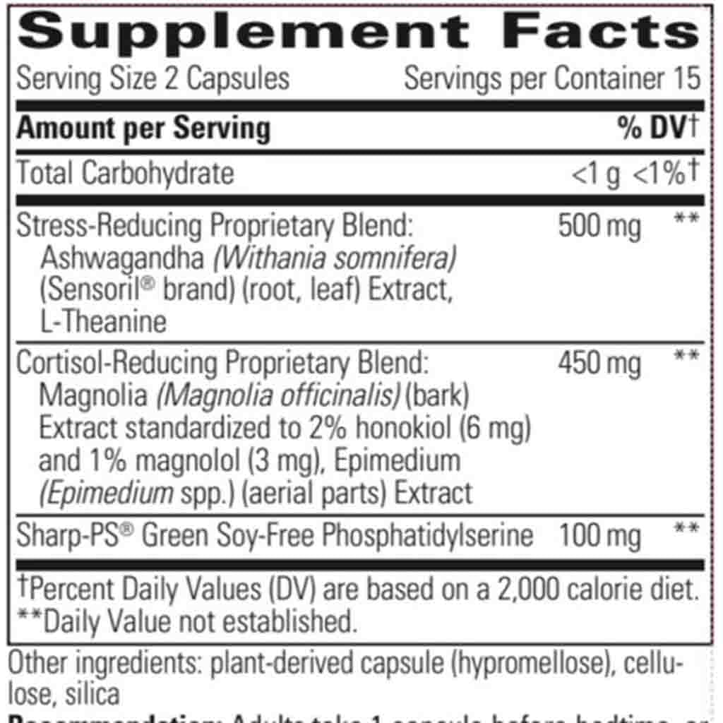 Integrative Therapeutics Cortisol Manager Allergen Free 30vc