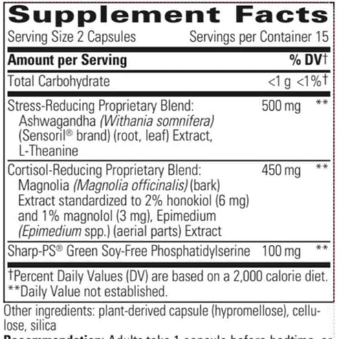 Integrative Therapeutics Cortisol Manager Allergen Free 30vc
