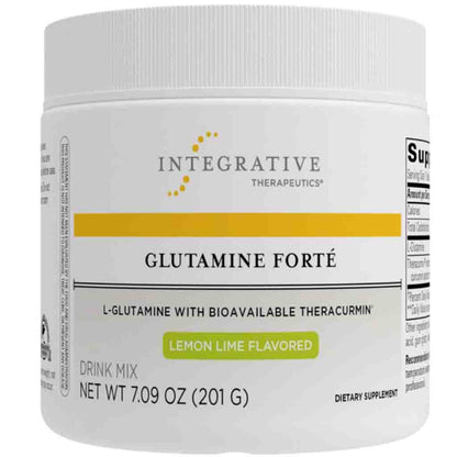Jar of Integrative Therapeutics Glutamine Forté dietary supplement on a white background