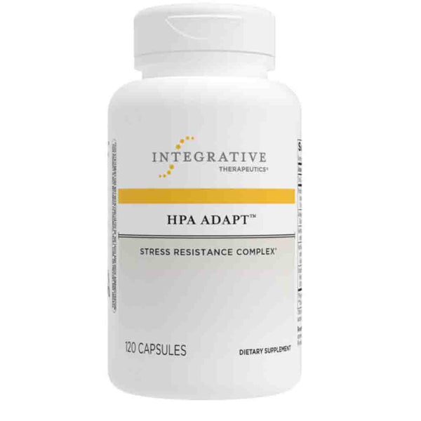 Supplement bottle labeled 'HPA Adapt' by Integrative Therapeutics on a white background