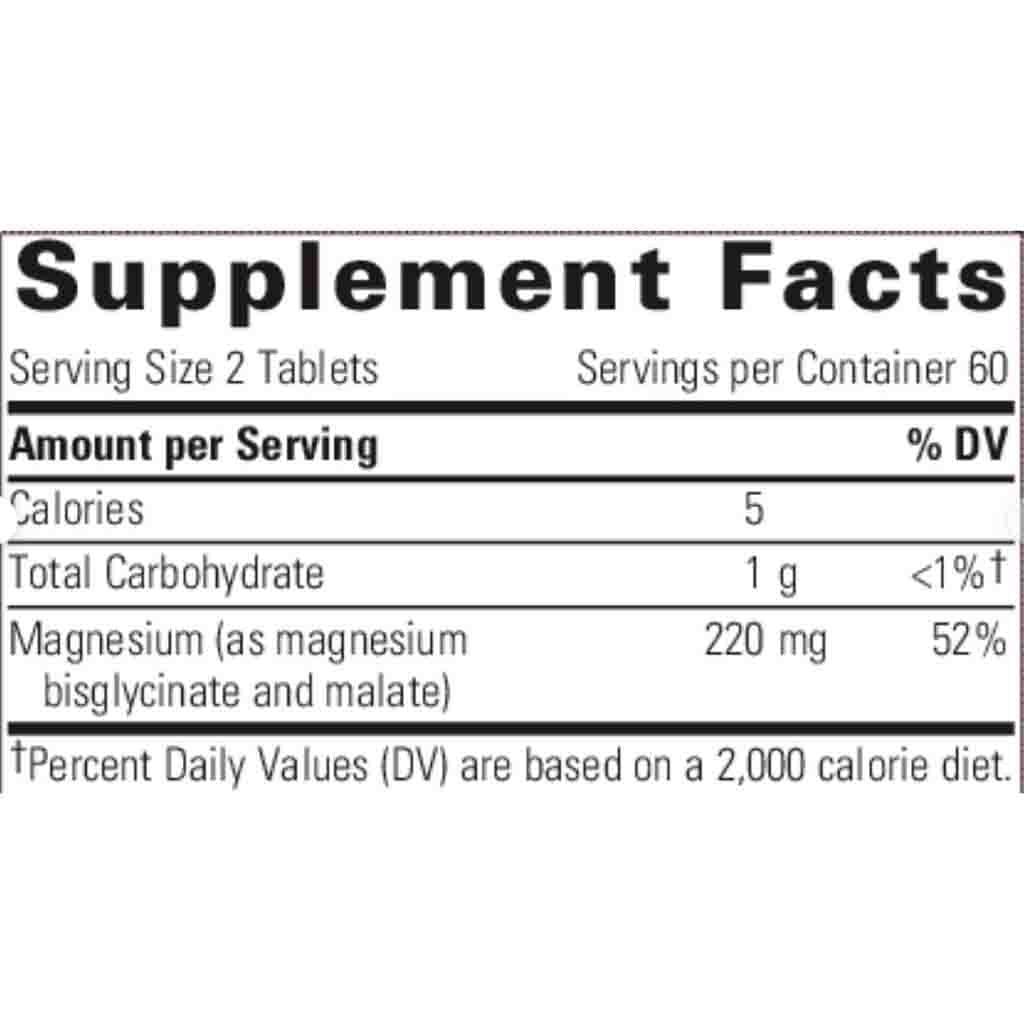 Supplement facts label with nutritional information on a white background