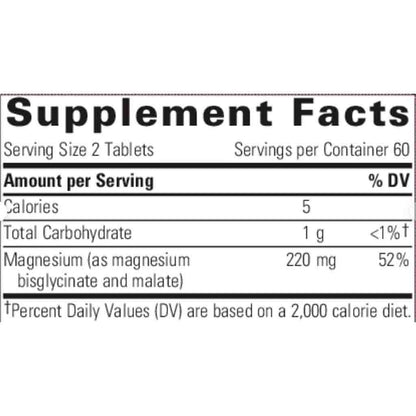 Supplement facts label with nutritional information on a white background